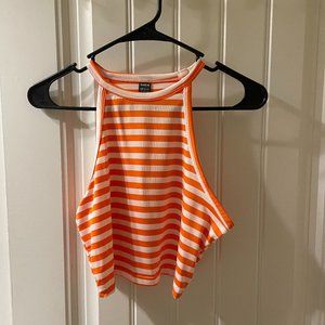 SHEIN Orange and White tank